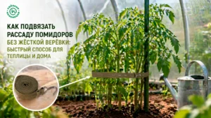 Как подвязать рассаду помидоров без жёсткой верёвки: быстрый способ для теплицы и дома