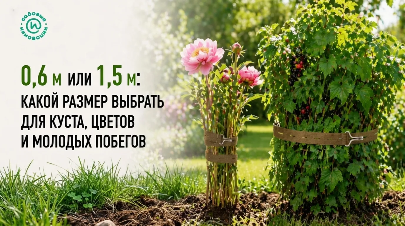 Садовые стяжки 0,6 м и 1,5 м для цветов, кустов и молодых побегов